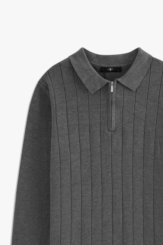 Zipper Placket Sweater