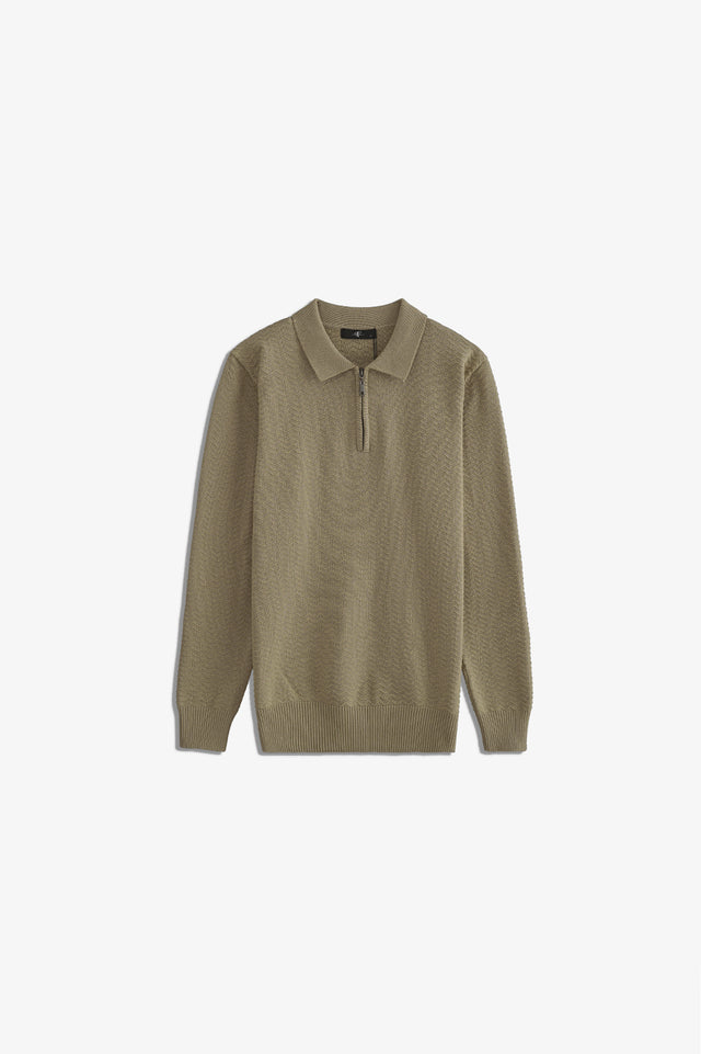 Half Zipper Sweater Polo