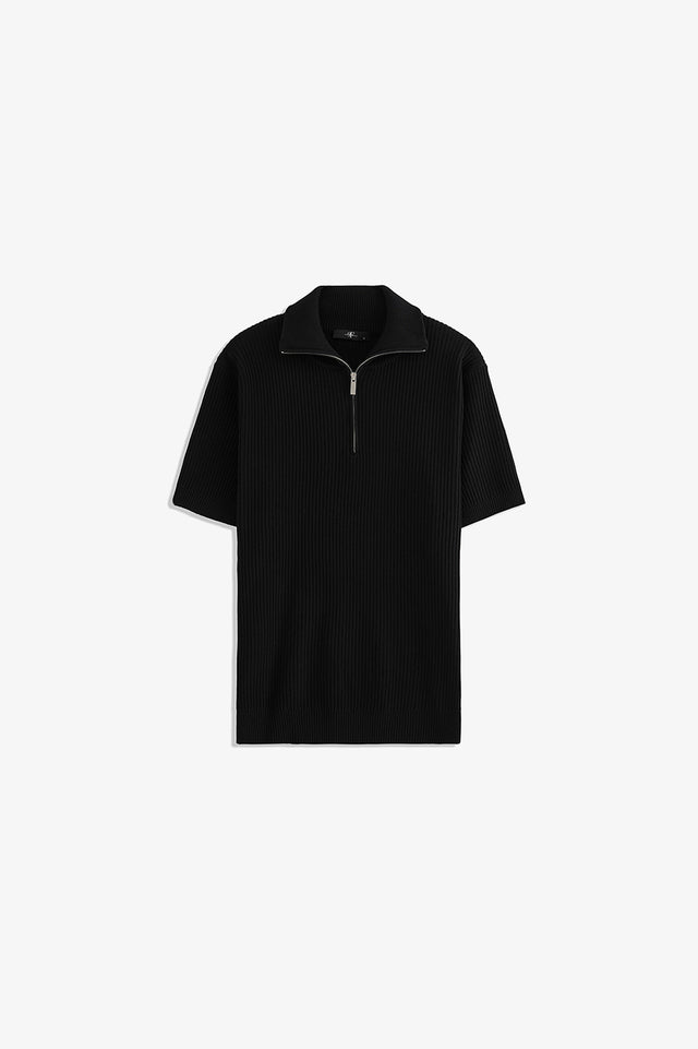 Zipper Textured Polo