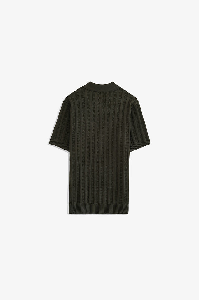 Button Textured Polo