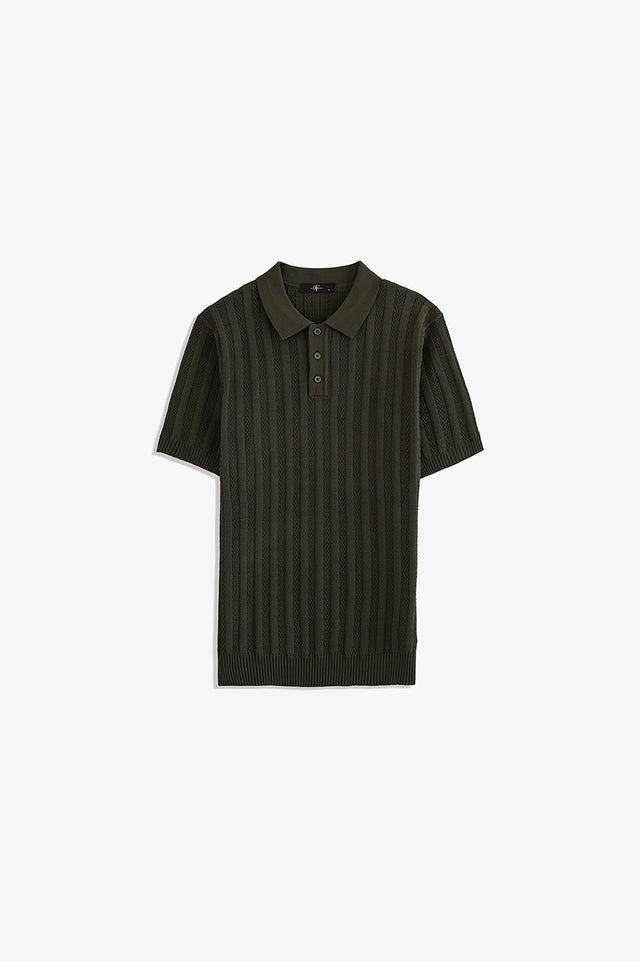 Button Textured Polo