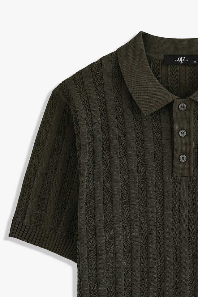 Button Textured Polo