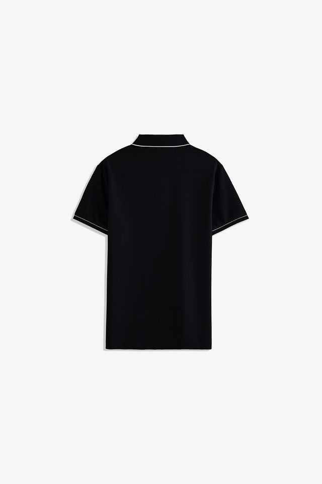 Zipper Textured Polo