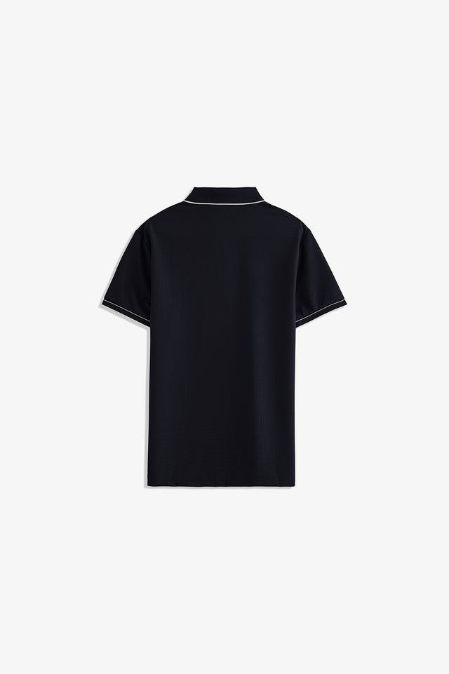 Zipper Textured Polo