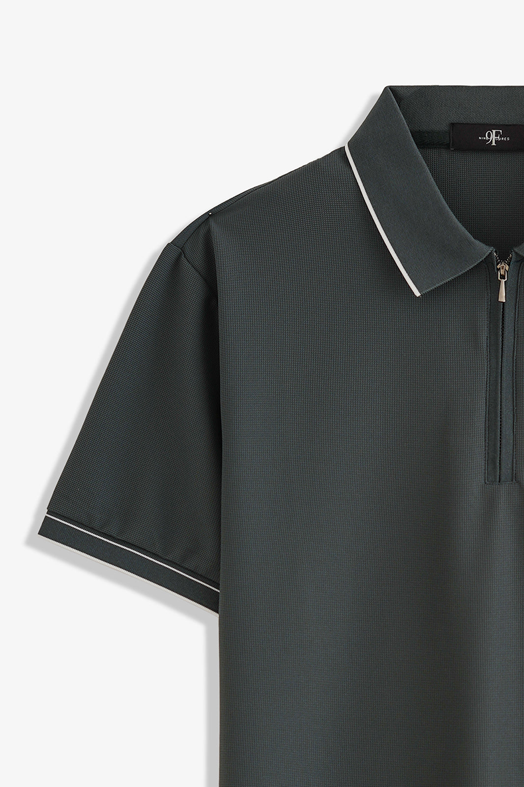 Zipper Textured Polo