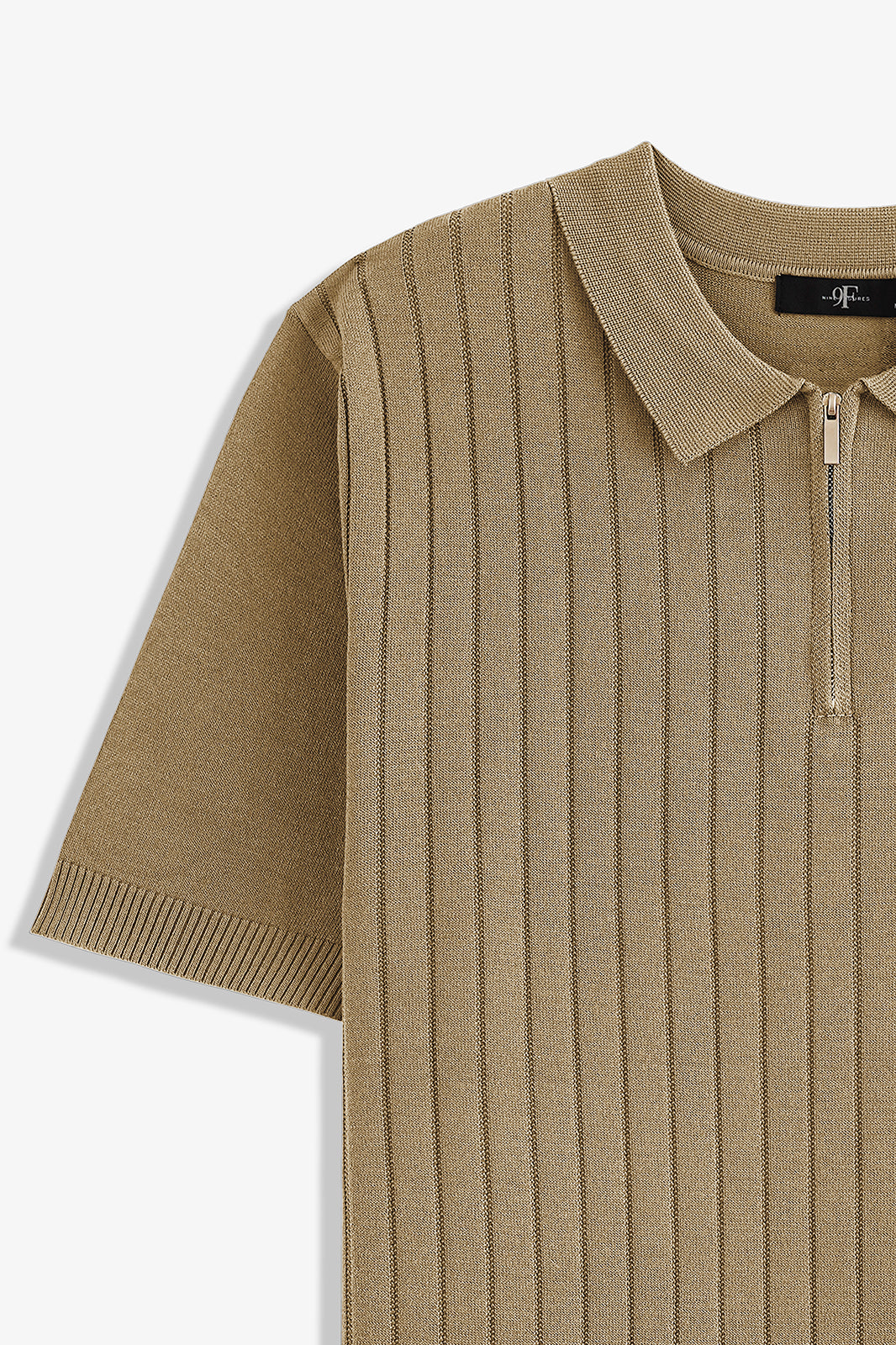 Zipper Textured Polo