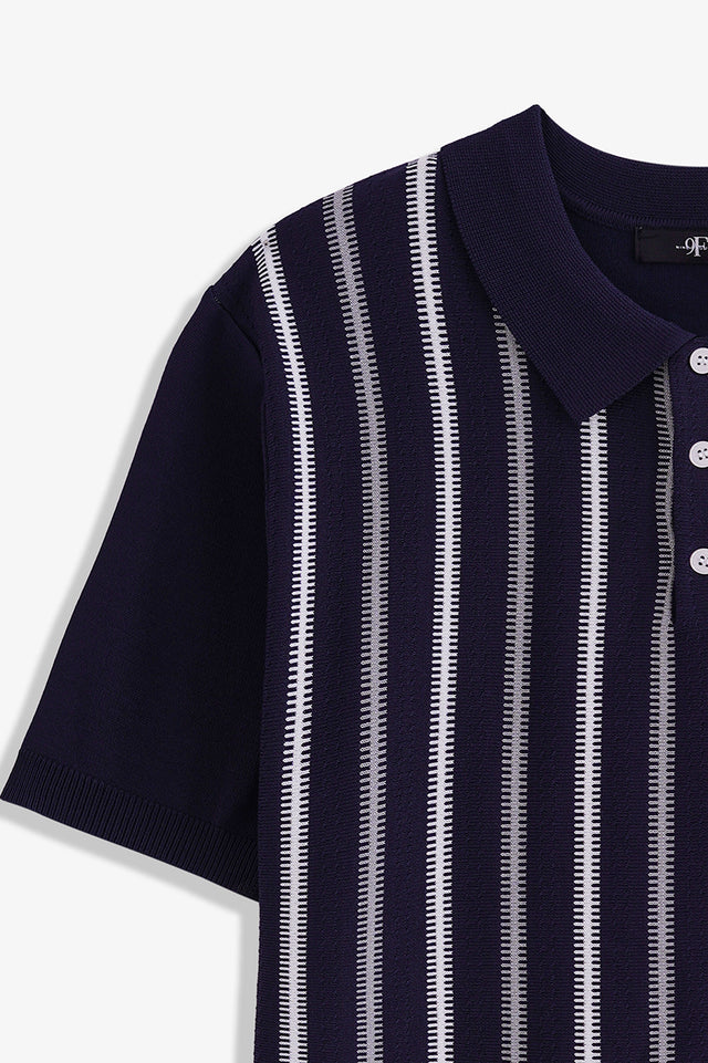 Button Textured Polo