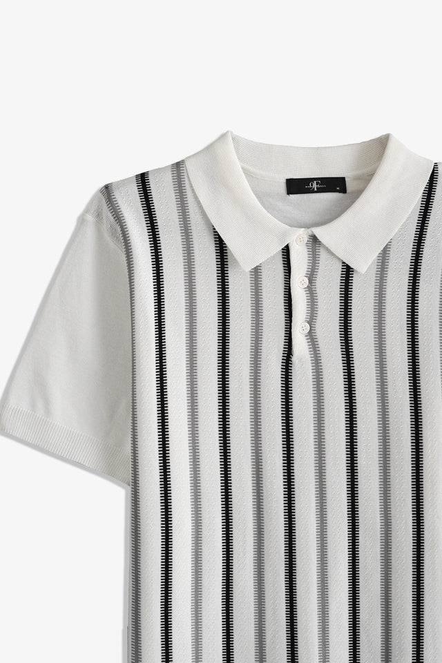 Button Textured Polo