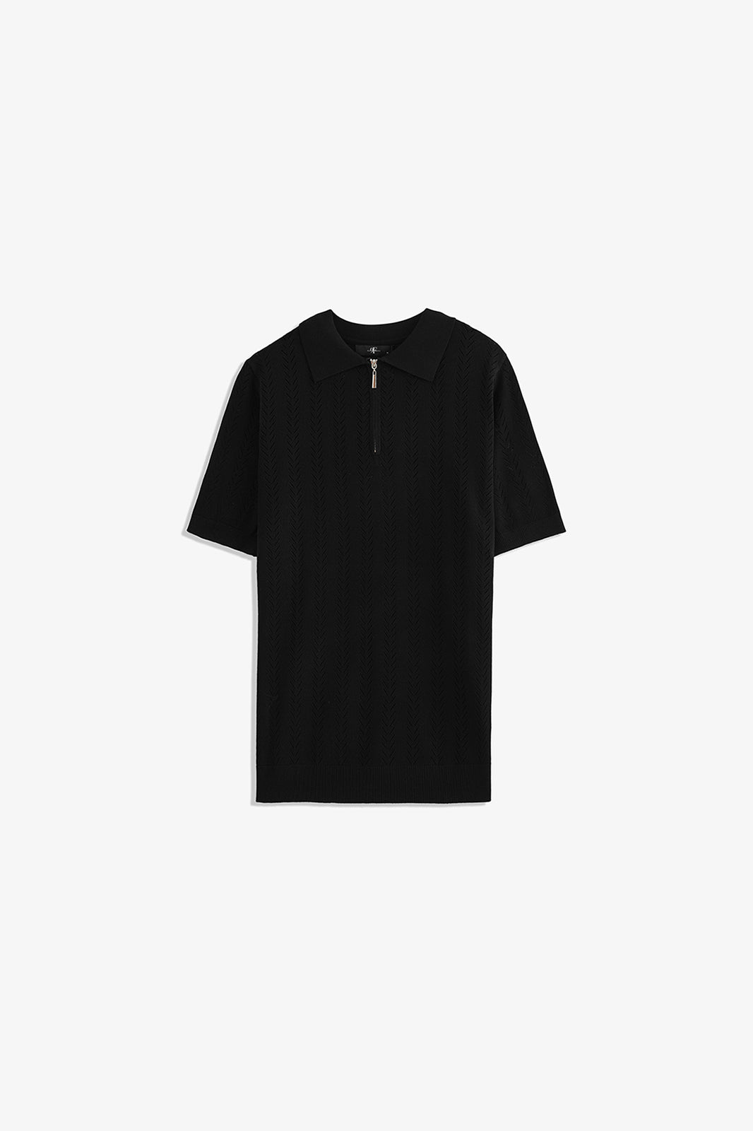 Zipper Textured Polo