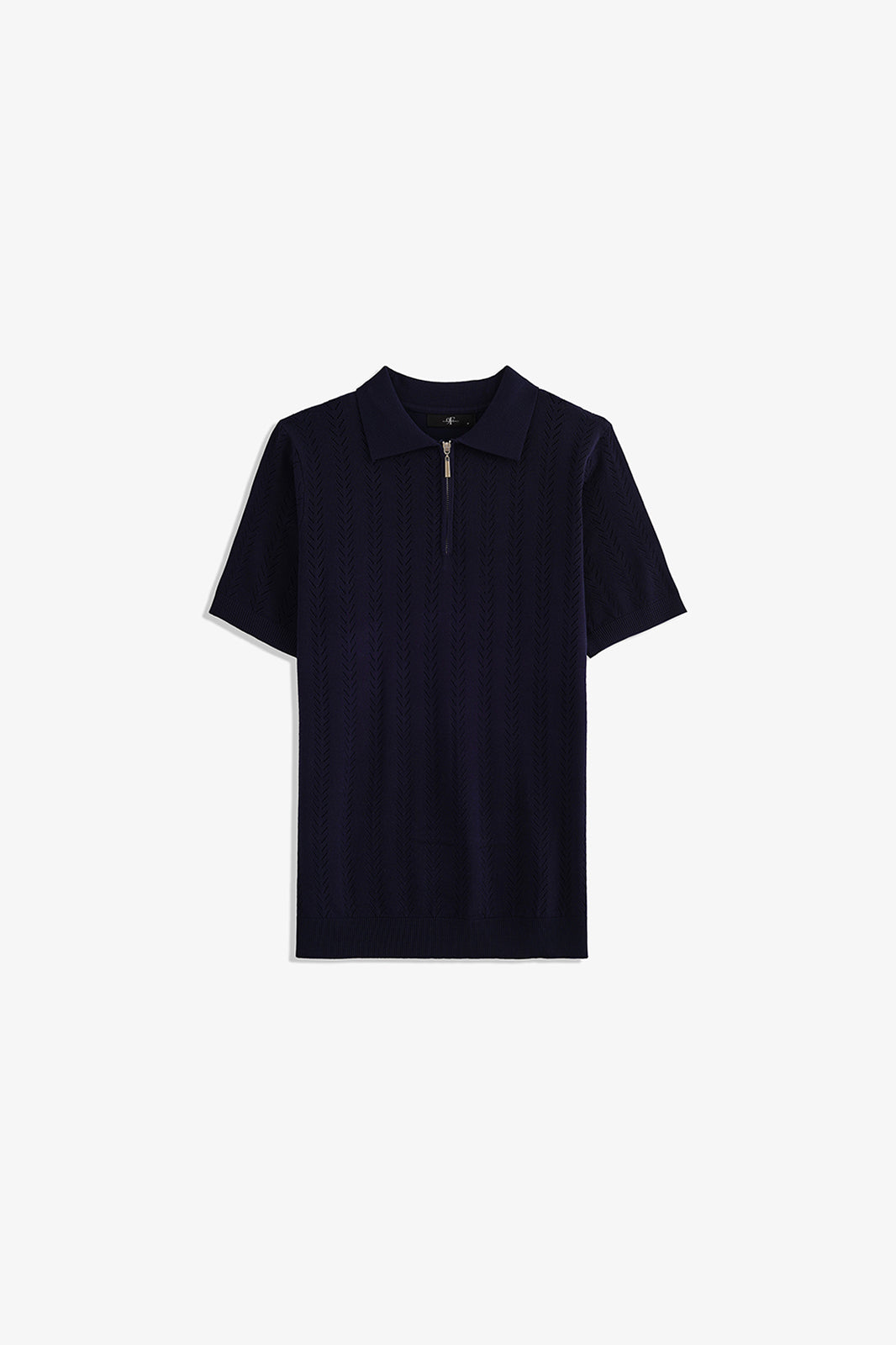 Zipper Textured Polo