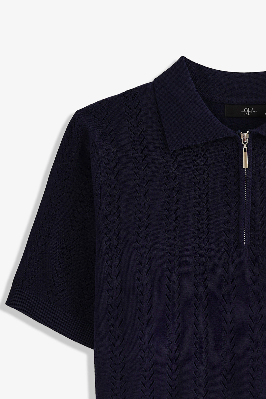 Zipper Textured Polo