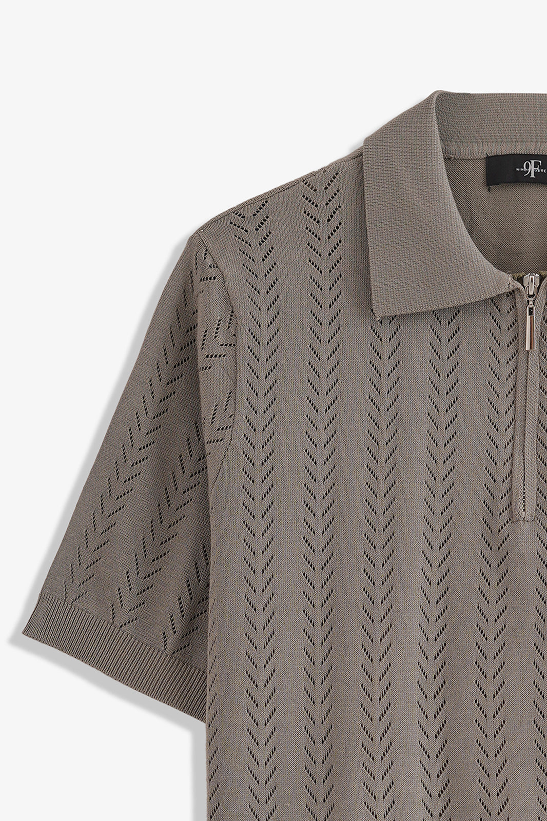 Zipper Textured Polo