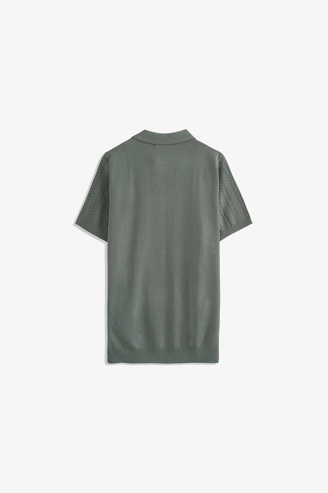 Zipper Textured Polo