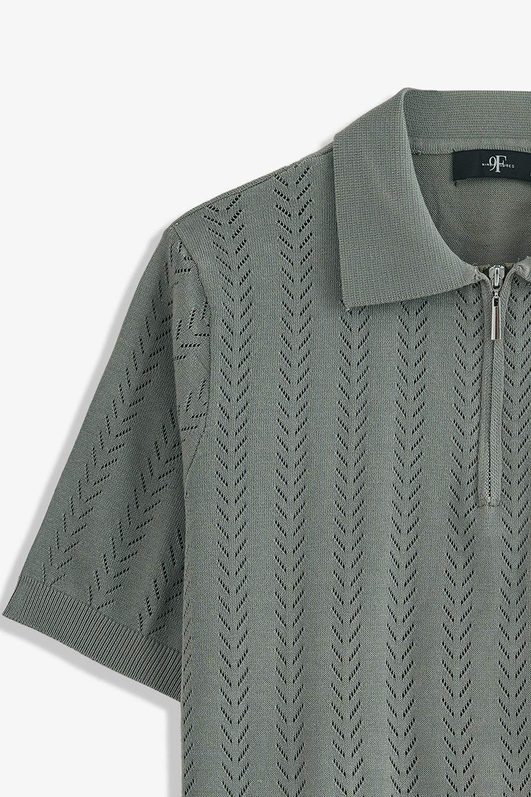 Zipper Textured Polo