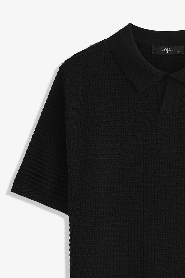 Johnny Collar Textured Polo