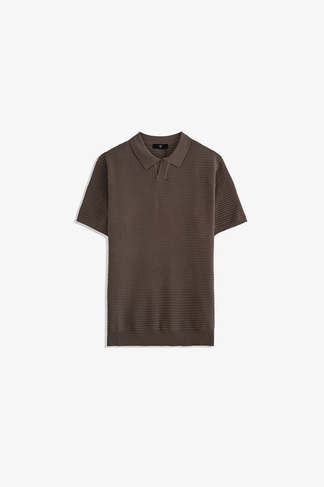 Johnny Collar Textured Polo