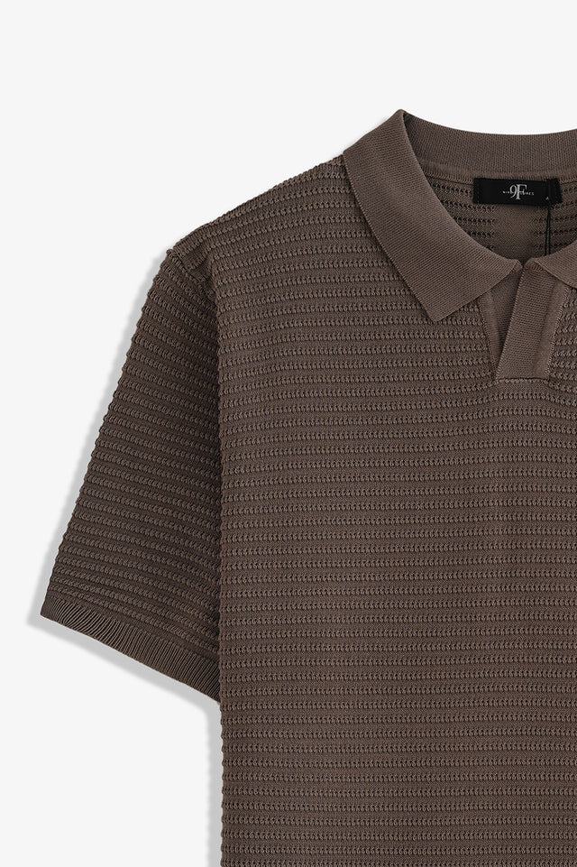 Johnny Collar Textured Polo