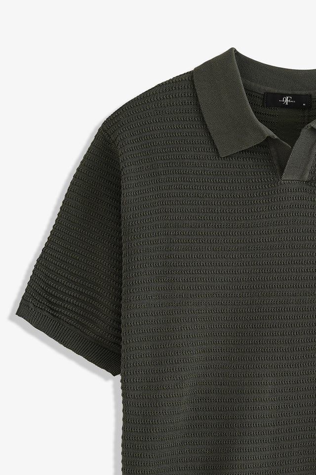 Johnny Collar Textured Polo