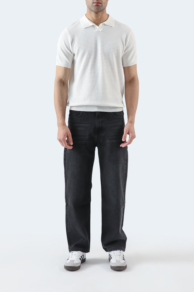 Johnny Collar Textured Polo