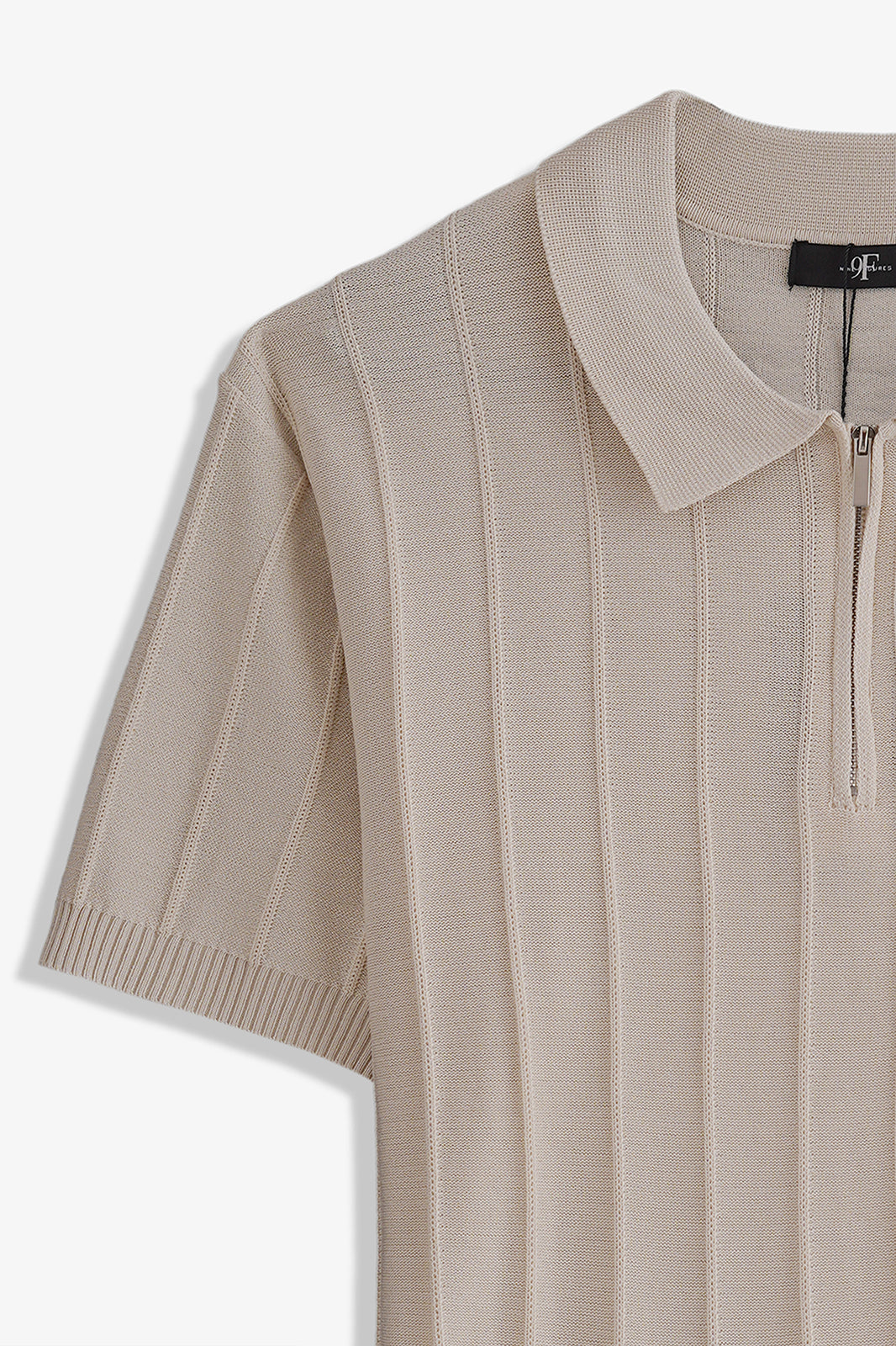 Zipper Textured Polo