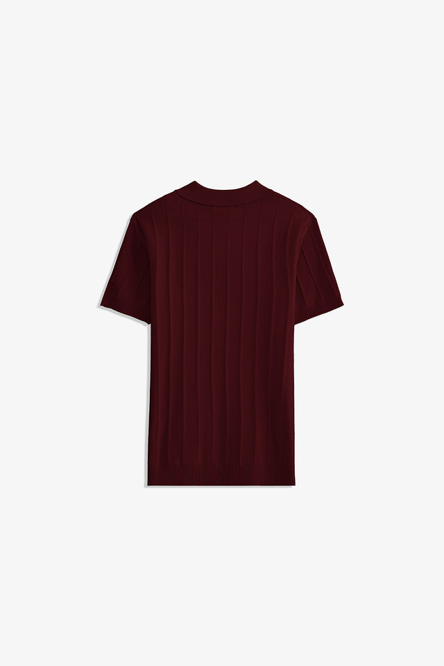 Zipper Textured Polo