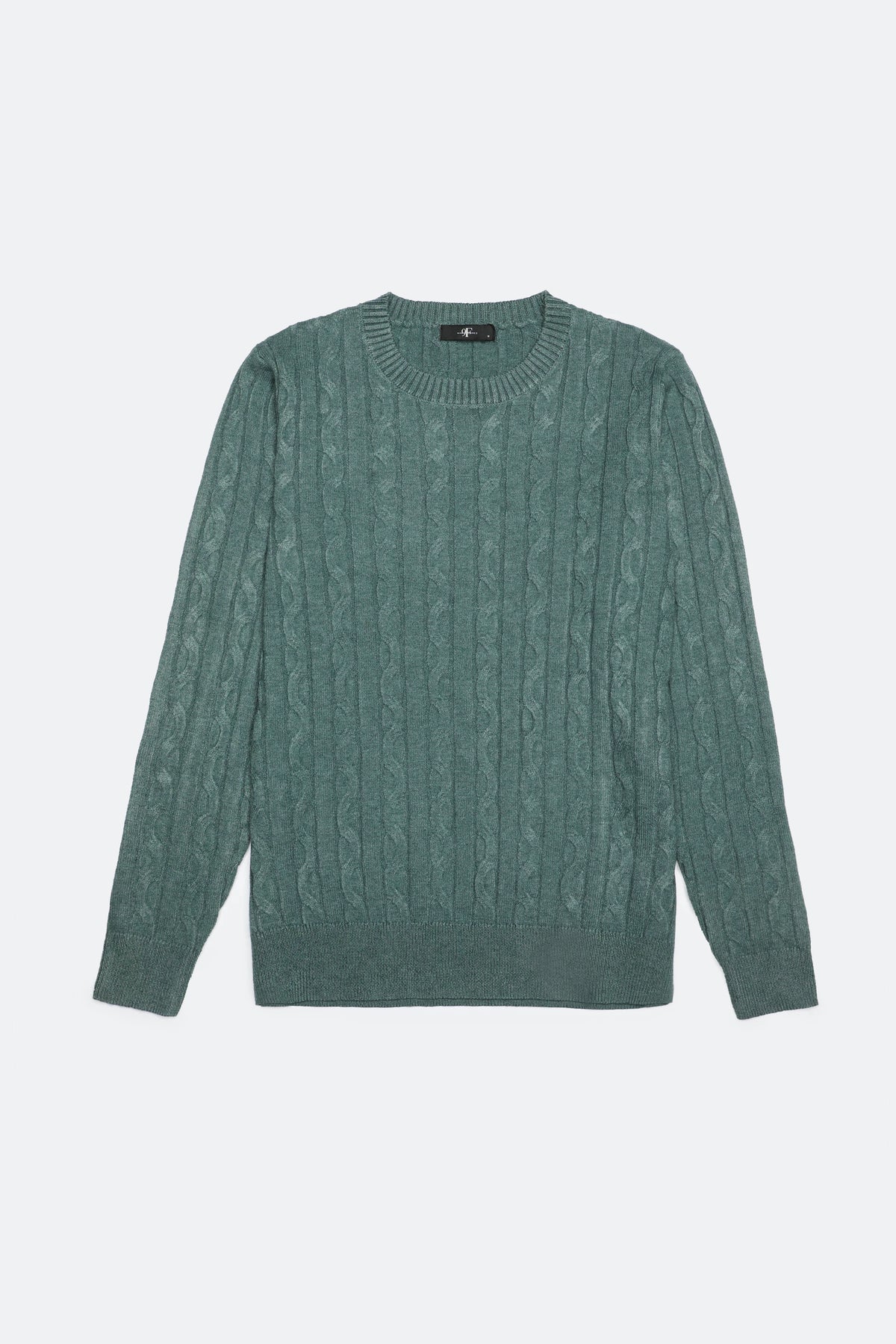 Round Neck Cable Knitted Sweater