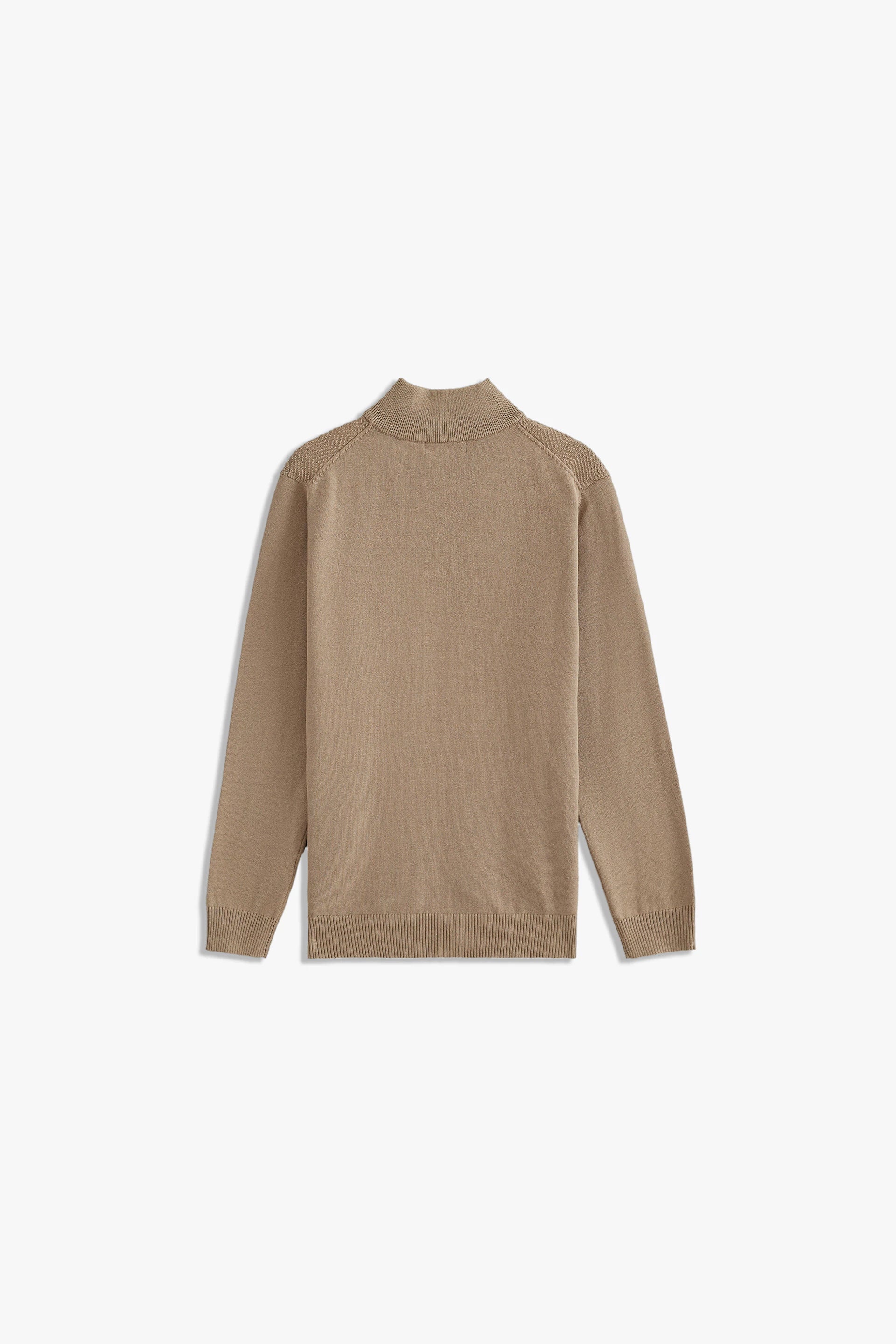 Mock Neck Textured Sweater