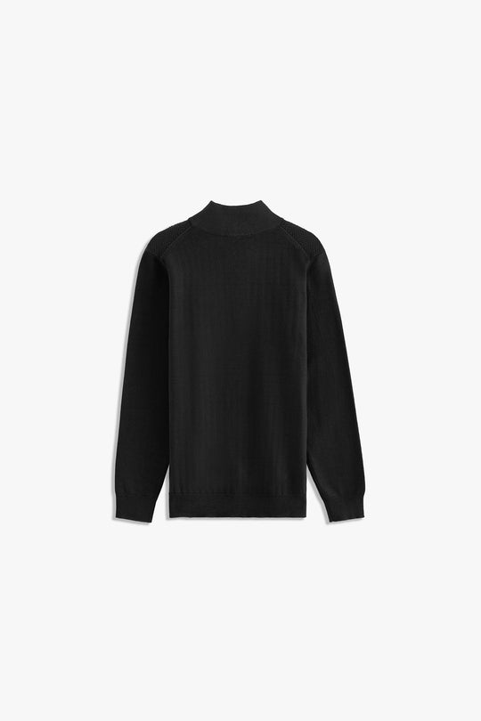Mock Neck Textured Sweater