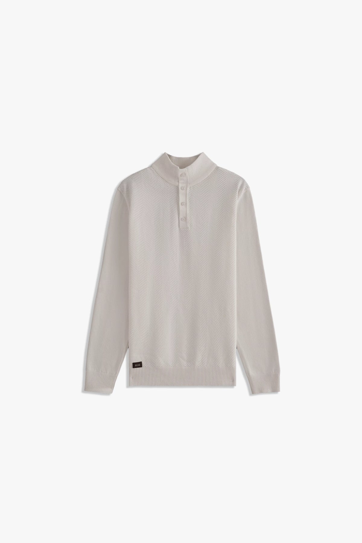 Mock Neck Textured Sweater