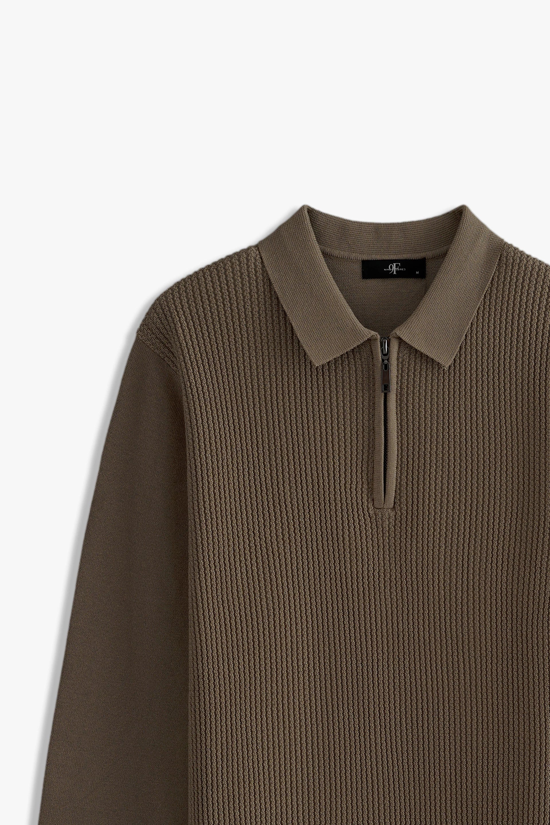 Textured Zipper Sweater