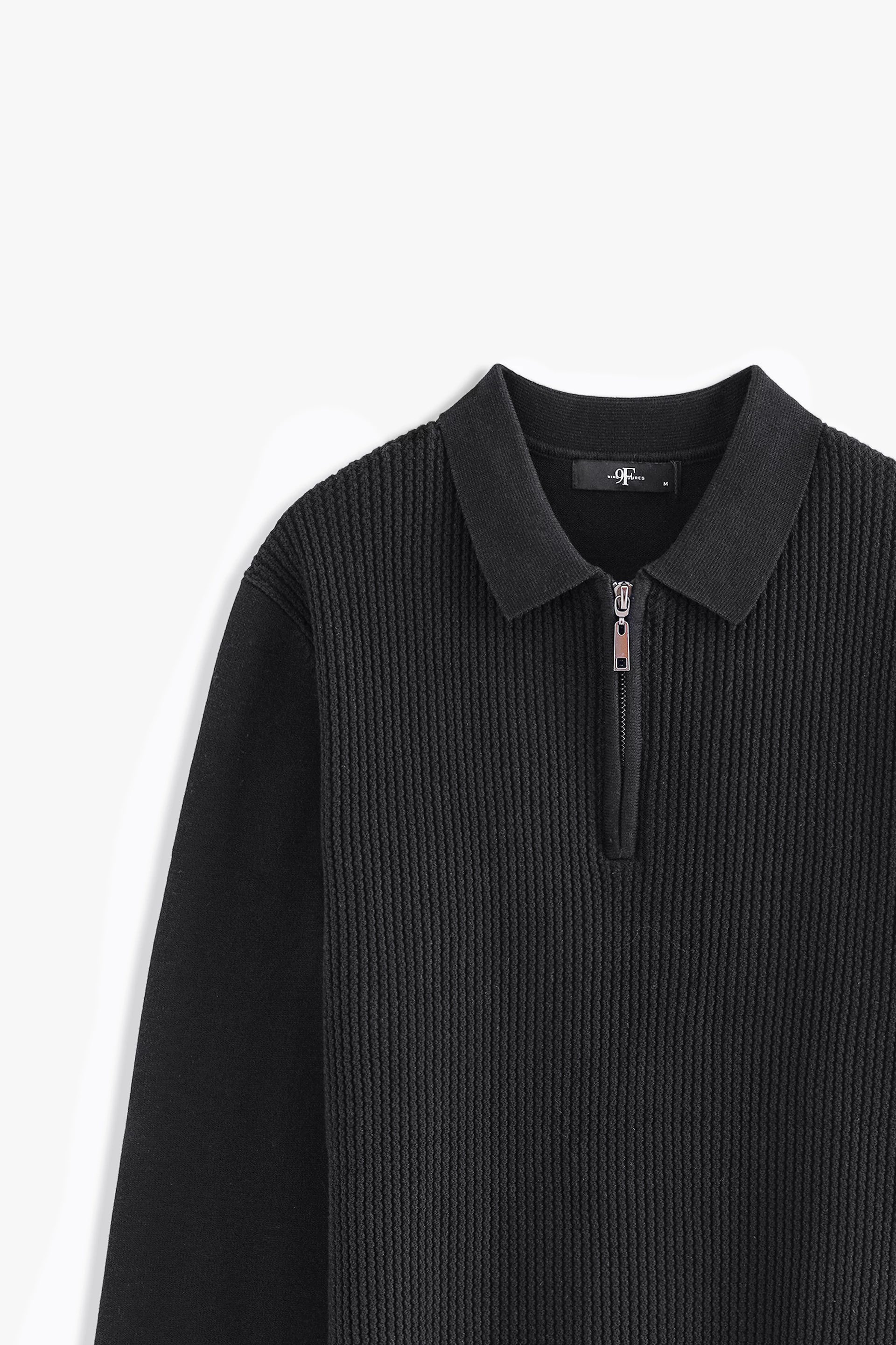 Textured Zipper Sweater