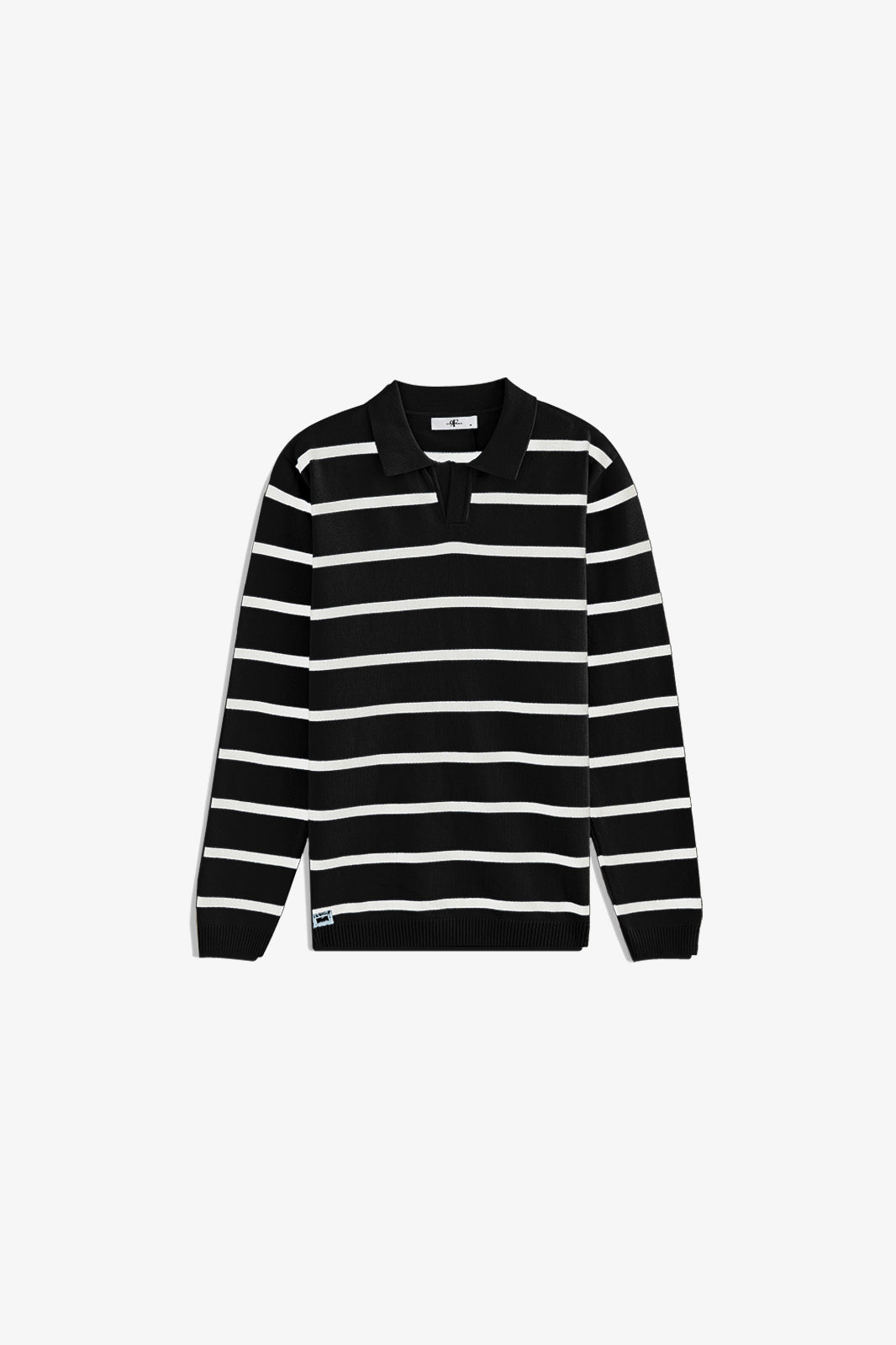 Johnny Collar Striped Sweater Polo
