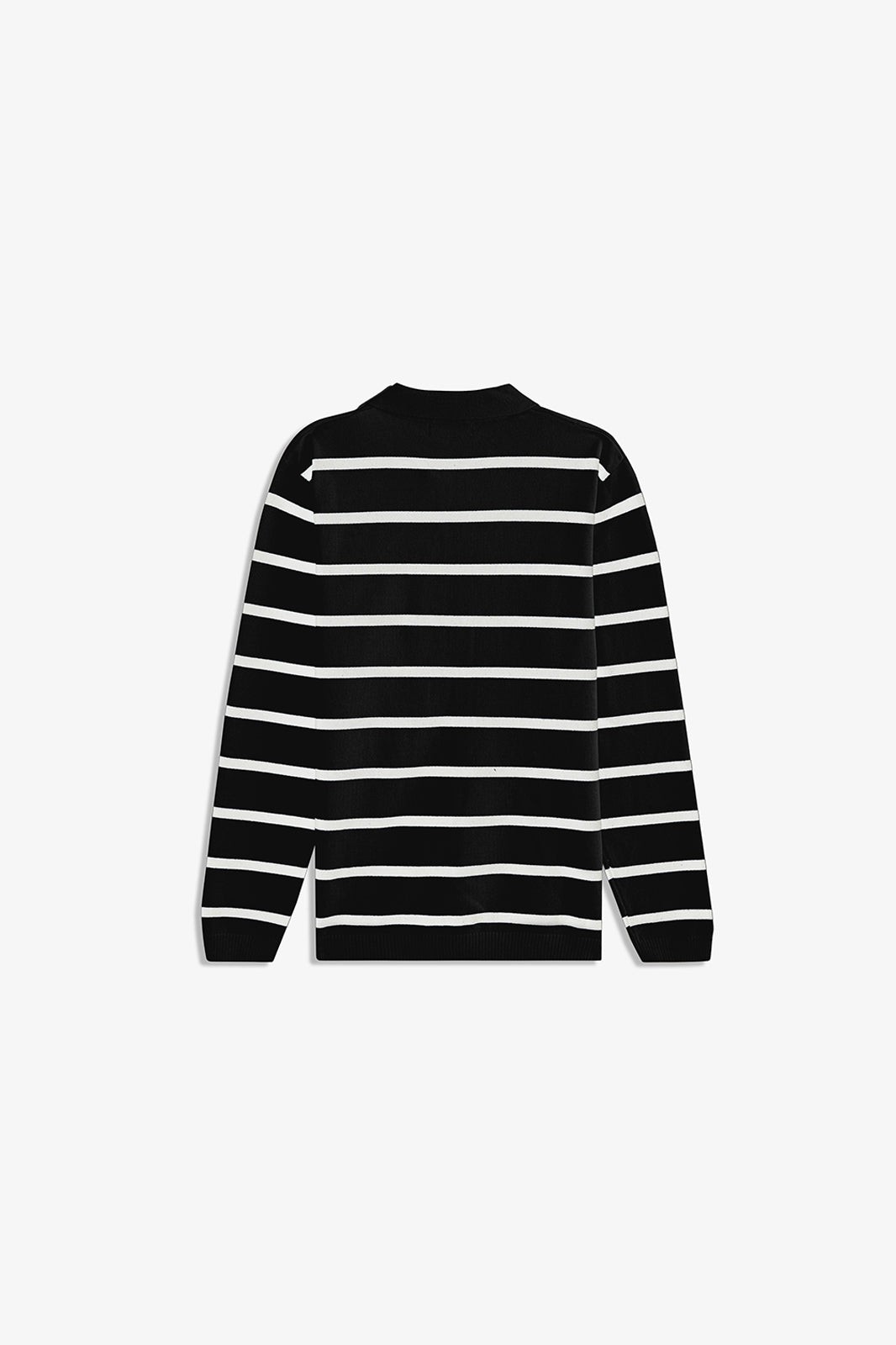 Johnny Collar Striped Sweater Polo