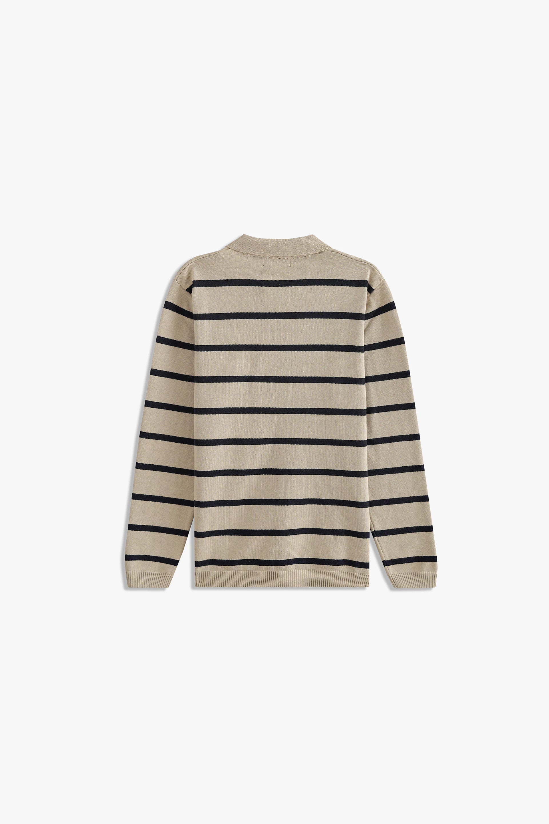 Johnny Collar Striped Sweater Polo