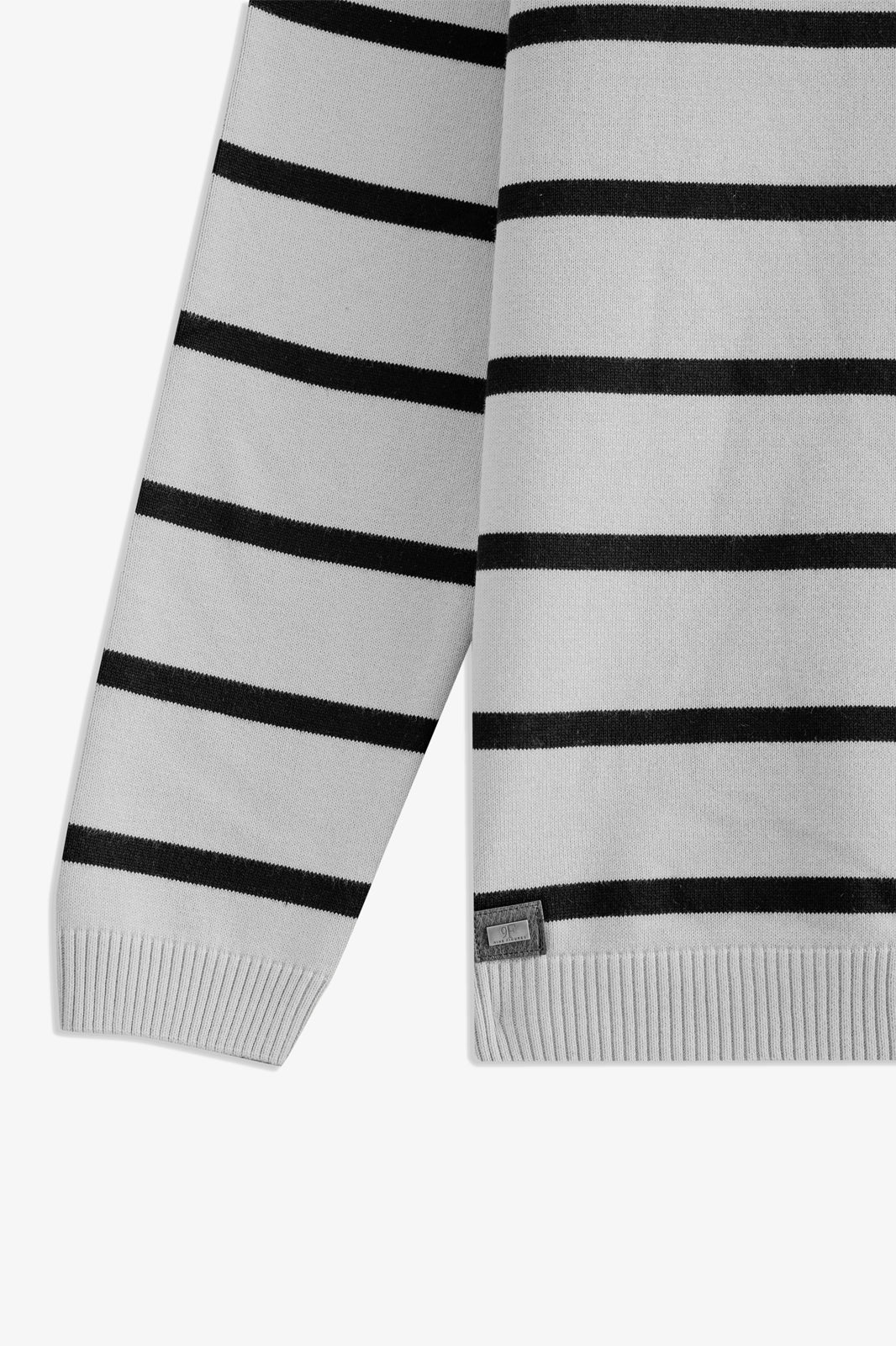 Johnny Collar Striped Sweater Polo
