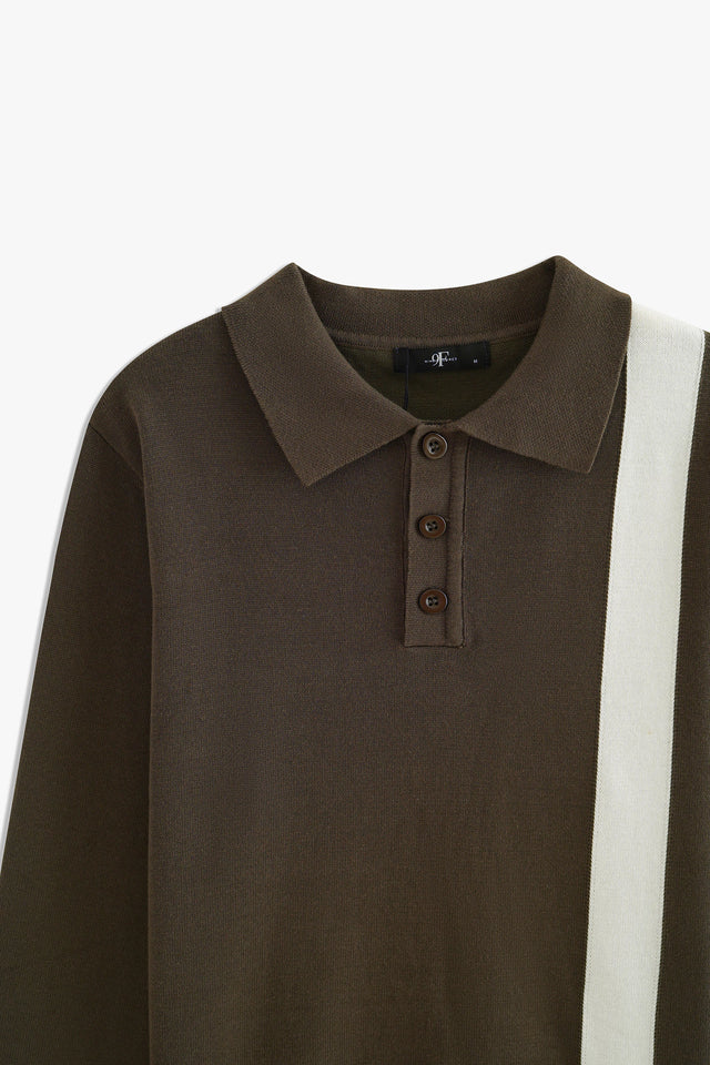 Basic Sweater with Button Placket