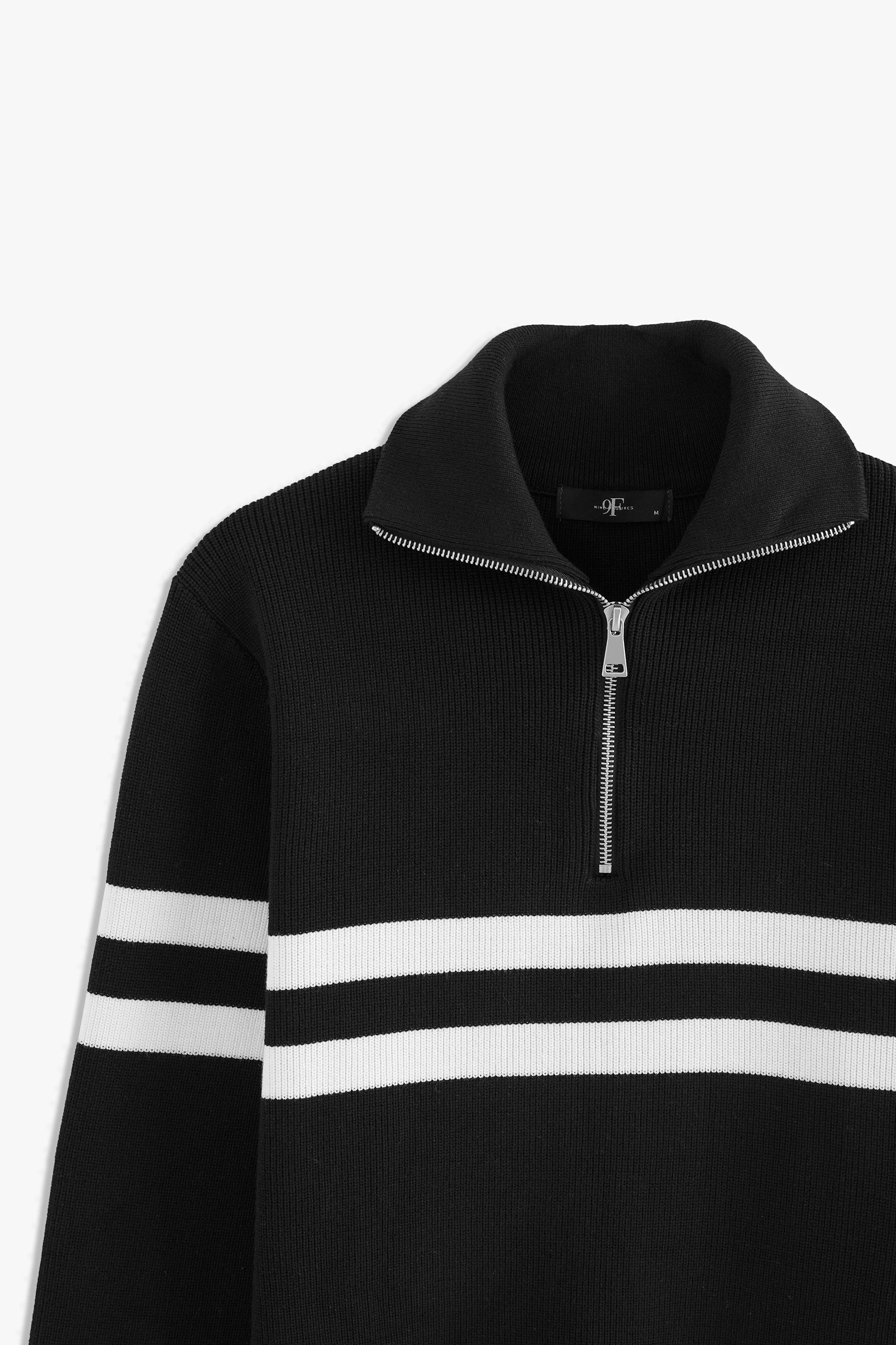 Yarn Dyed Zipper Placket Sweater