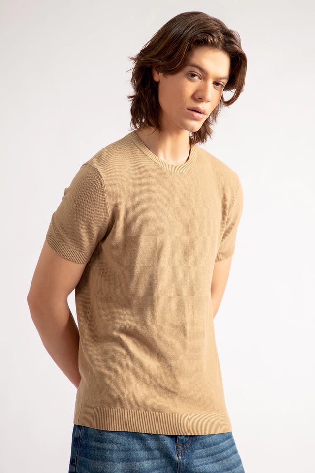 Basic Textured T-Shirt
