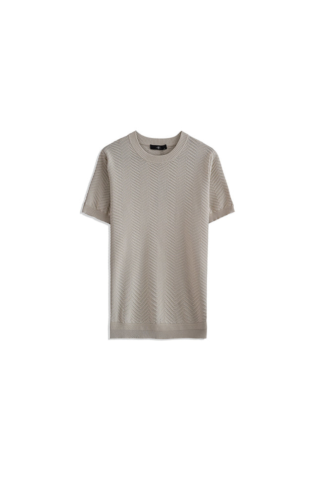 Crew Neck Textured T-Shirt