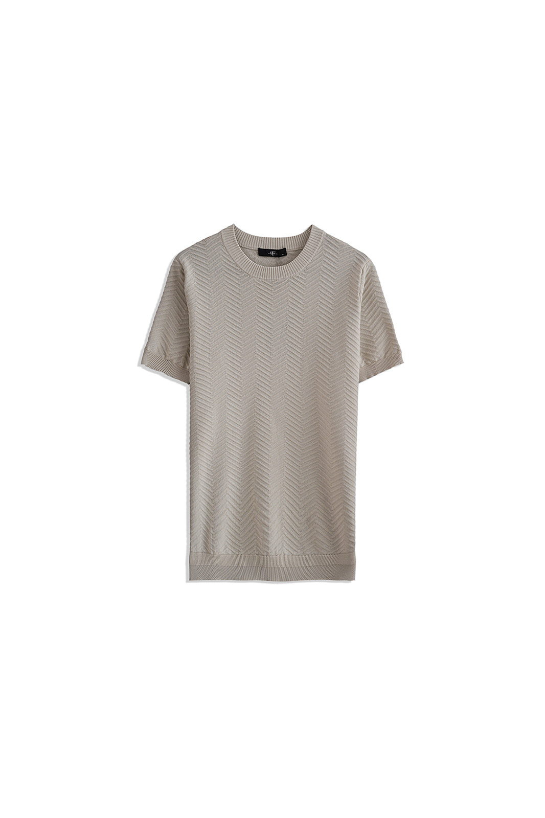 Crew Neck Textured T-Shirt