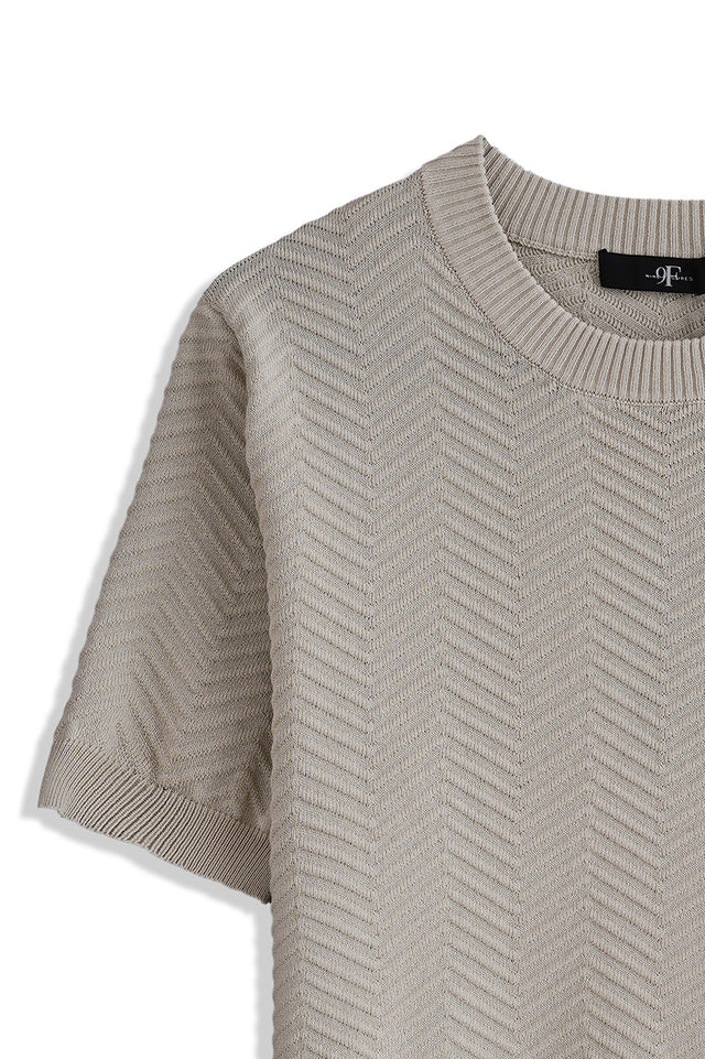 Crew Neck Textured T-Shirt