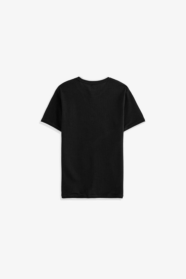 Crew Neck Textured T-Shirt