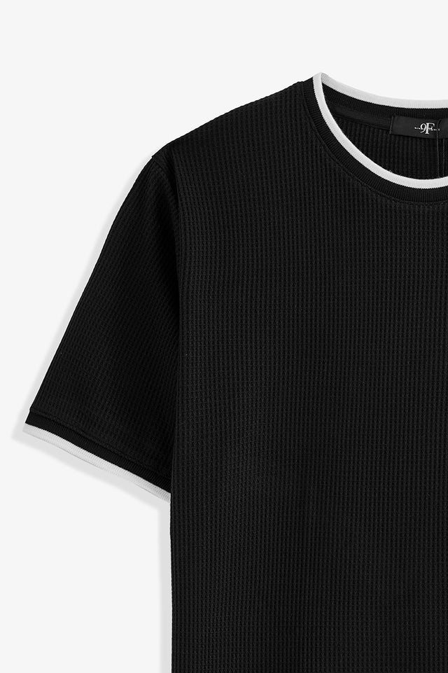 Crew Neck Textured T-Shirt