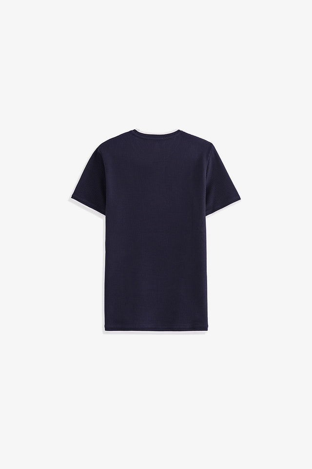 Crew Neck Textured T-Shirt