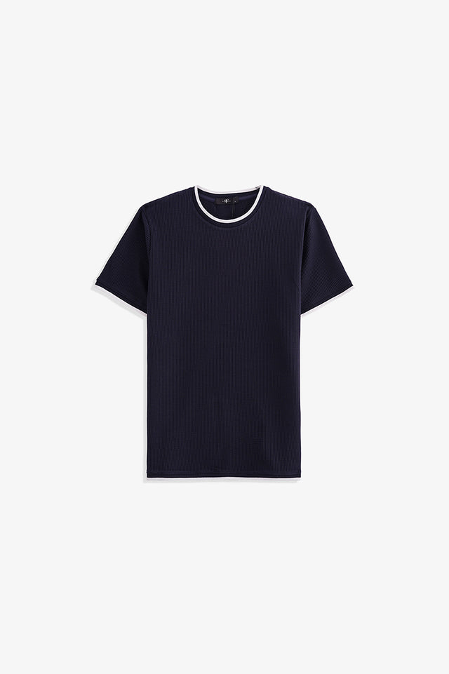 Crew Neck Textured T-Shirt