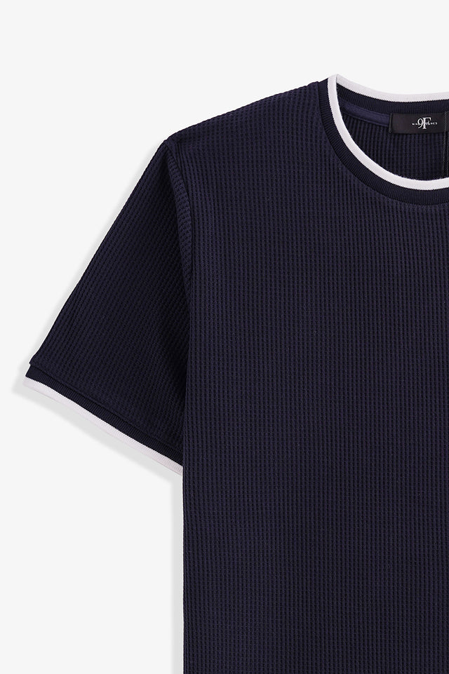 Crew Neck Textured T-Shirt