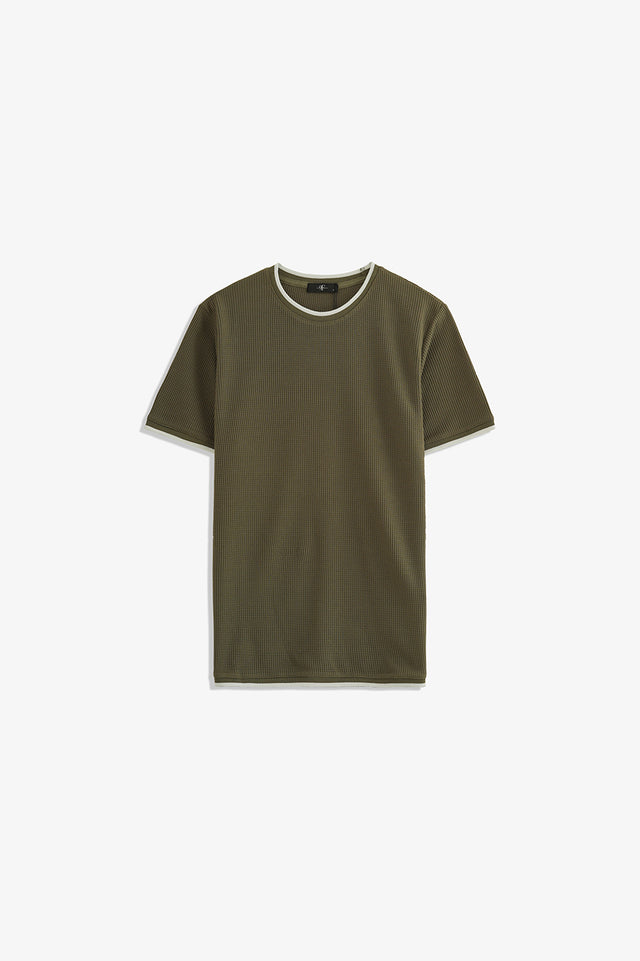 Crew Neck Textured T-Shirt
