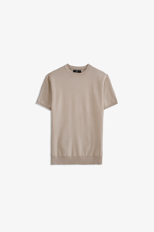 Crew Neck Textured T-Shirt