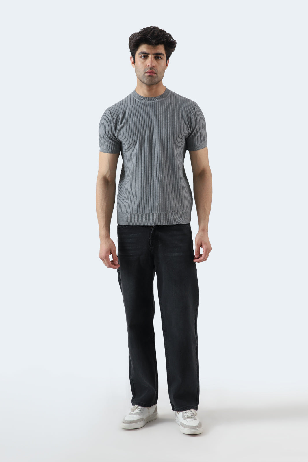 Crew Neck Textured T-Shirt