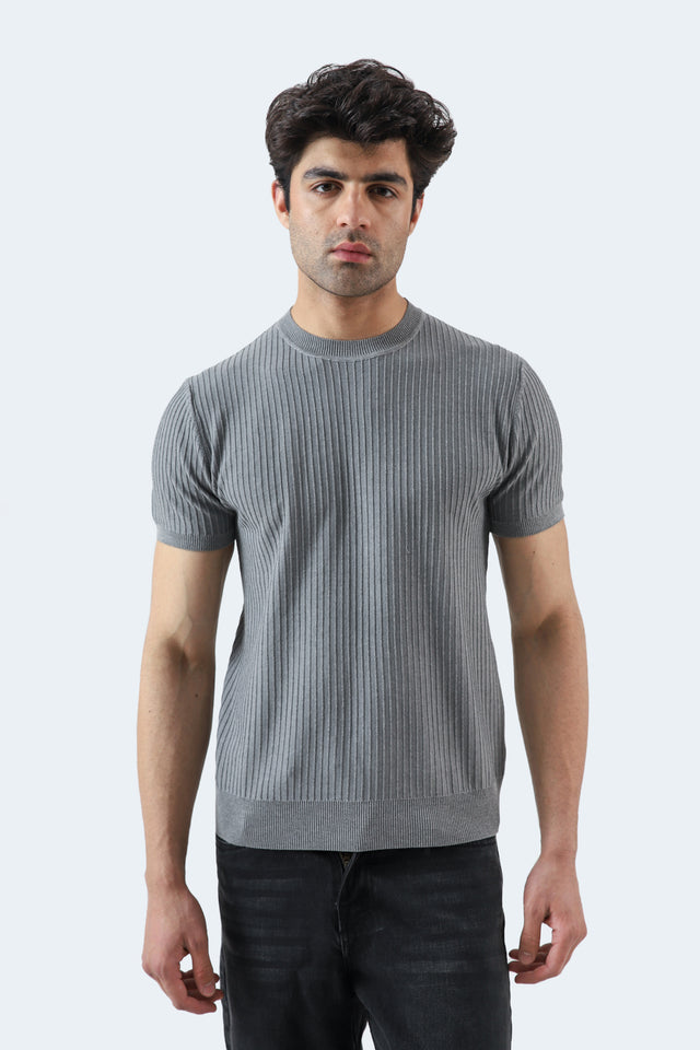 Crew Neck Textured T-Shirt